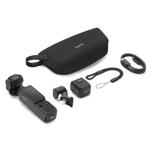 DJI Osmo Pocket 4 Essential Combo kézi gimbal kamera – 1″ CMOS, 4K/240fps, 3 tengelyes stabilizálás és 107 GB tárhely