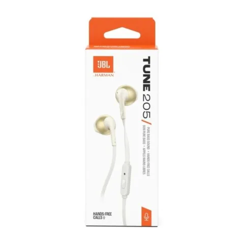 JBL Tune 205 Vezetékes Fülhallgató – JBL Pure Bass Sound, Beépített Mikrofon, 3,5 mm Jack