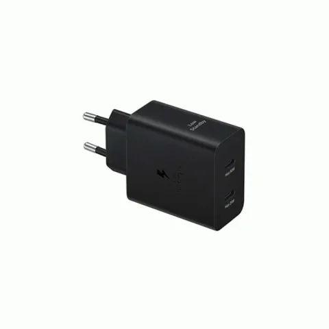 Samsung Travel Charger Duo EP-T5020 50W USB-C Hálózati Töltő – Super Fast Charging 2.0, Dual USB-C, PD 3.0 PPS, GaN Technológia, USB-C kábel